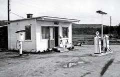 Gulf bensinstation vid "Slamhavet", början av 1960-talet