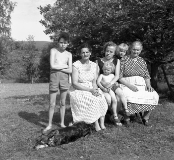 Krister,Frida, Else-Marie med dotter Anna-Lena, Eva och Emma
